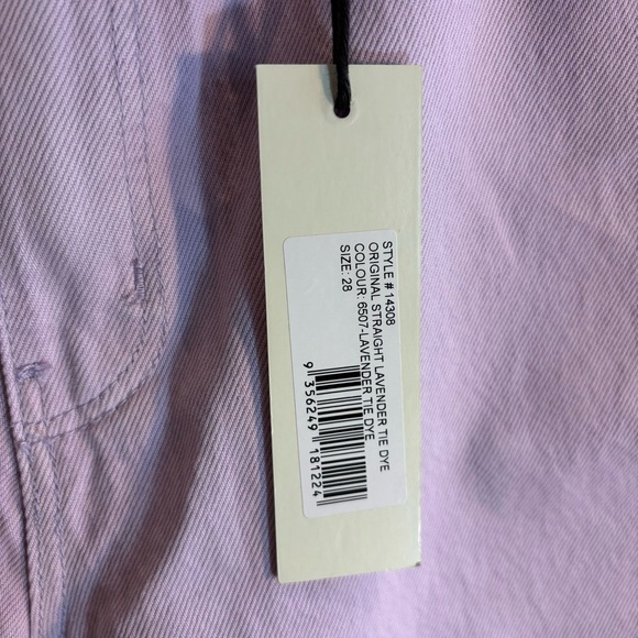 ROLLA’S Sz 28 Jeans Original High Rise Straight Tie Dye Lavender NEW WITH TAGS - Picture 3 of 12